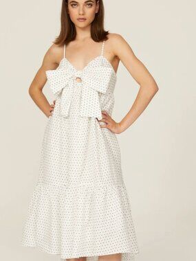 Black Halo Lakia Polka Dot Dress